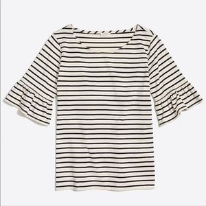 J. Crew Factory Ruffle Sleeve Top Style H2174